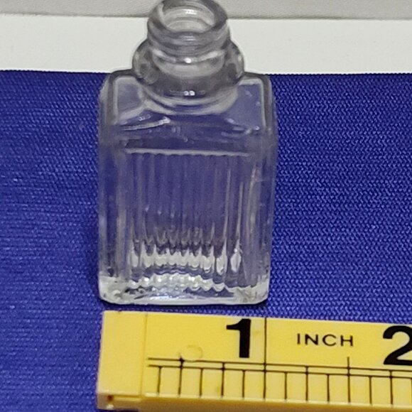 Cutex Ribbed Clear Glass Bottle Cosmetic Antique Collectible Aesthetic 1910s VTG - Picture 9 of 10